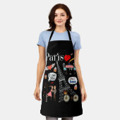 Paris Cafe Souvernir Fantasy Country Eiffel Tower Schort (Gedragen)