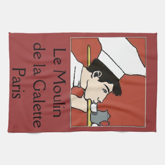 Paris Cafe, tekst toevoegen Theedoek (Horizontaal)