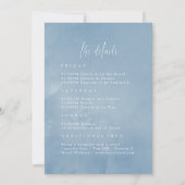 Paris Café Watercolor Bachelorette Weekend-agenda Kaart (Achterkant)
