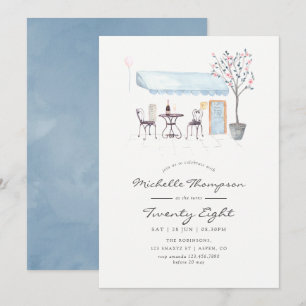 Paris Cafe Waterverf Elke dag van de Age Birthday Kaart