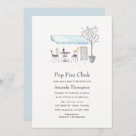 Paris Cafe Waterverf Pop Fizz Clink Vrijgezellenfe Kaart