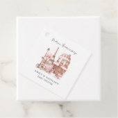 Paris Cafe Waterverf Script Baby shower Merci Bedankjes Labels (In situ)