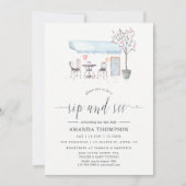 Paris Cafe Waterverf Sip en See Kaart (Voorkant)