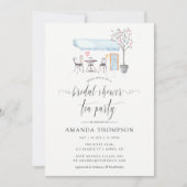 Paris Cafe Waterverf Vrijgezellenfeest Tea Party Kaart (Voorkant)