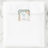 Paris Café Ze Zei Ja Bruidsfeest  Vierkante Sticker (Tas)