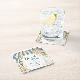 Paris Café Ze zei Oui Bruidsfeest  Kartonnen Onderzetters