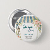 Paris Café Zei Ja Bruidsfeest Ronde Button 5,7 Cm (Voorkant /achterkant)