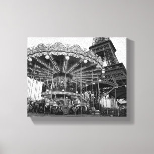 Paris Carousel Canvas Afdruk