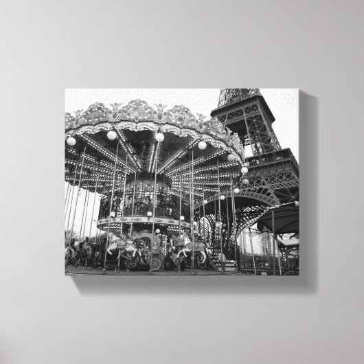 Paris Carousel Canvas Afdruk (Voorkant)