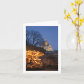 Paris Carousel Folded blank Wenskaart Kaart (Gele Bloem)