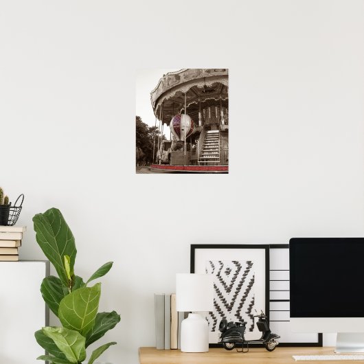 Paris Carousel Poster (Thuiskantoor)