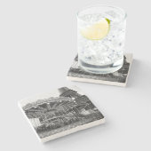 Paris Carousel Stenen Onderzetter (Zijkant)