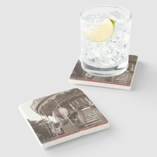 Paris Carousel Stenen Onderzetter (Zijkant)