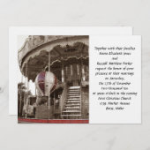 Paris Carousel Wedding Kaart (Voorkant / Achterkant)