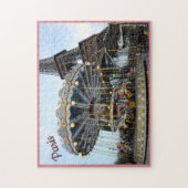 Paris Carrousel (& Eiffeltoren) met tekst Legpuzzel (Verticaal)