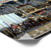 Paris Carrousel (en Eiffeltoren) Poster (Hoek)