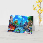 Paris carte de voeux kaart (Gele Bloem)