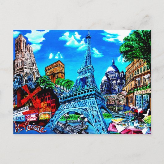 Paris Carte Postale Briefkaart (Voorkant)
