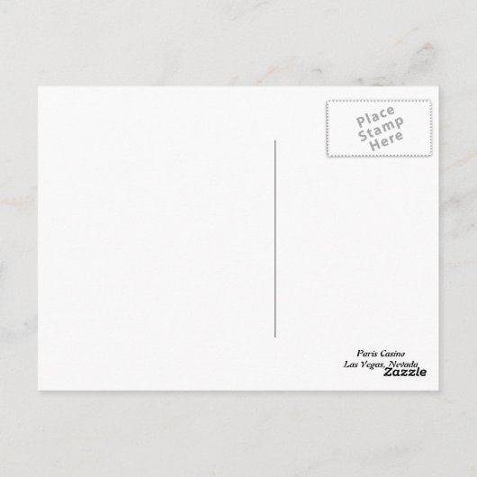 Paris Casino Briefkaart (Achterkant)