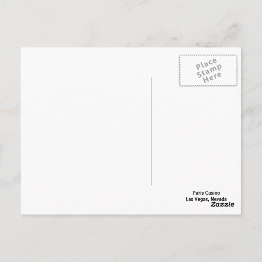 Paris Casino Briefkaart (Achterkant)