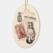 Paris Cat Keramisch Ornament (Links)