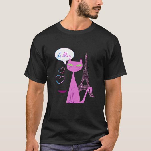 Paris Cat Lovers T-shirt (Voorkant)