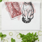 Paris Cat Theedoek (Gevouwen)