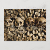 Paris Catacombs Skulls and Botten Briefkaart (Voorkant)