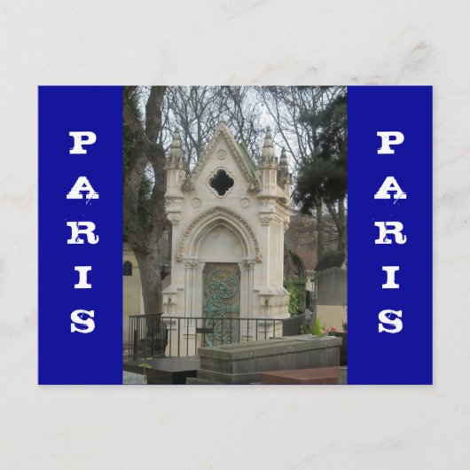 Paris Cemetary Briefkaart (Voorkant)
