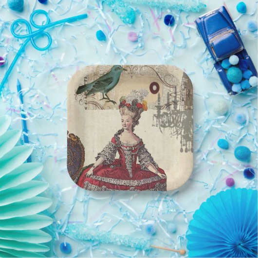 Paris Chandelier Marie Antoinette  Frans Papieren Bordje (Feest)