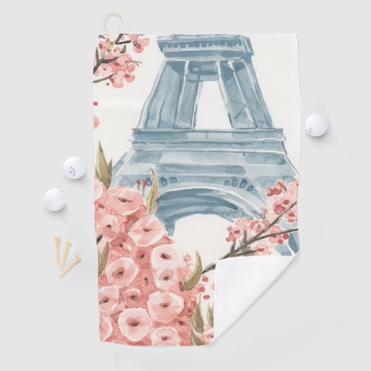 Paris Cherry Blossom Golfhanddoek (Insitu)