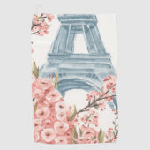 Paris Cherry Blossom Golfhanddoek (Voorkant)