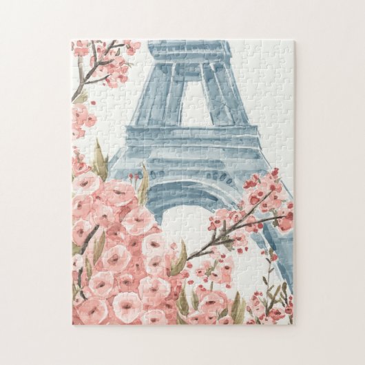 Paris Cherry Blossom Legpuzzel (Verticaal)