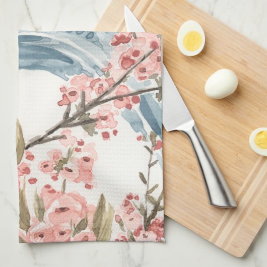 Paris Cherry Blossom Theedoek (Quarter Fold)