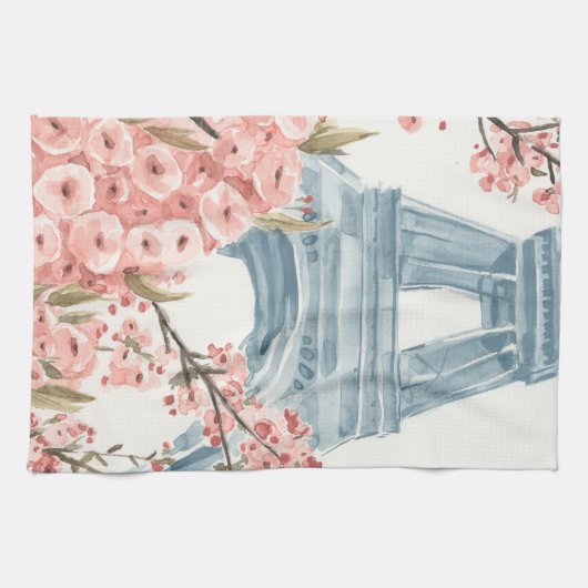 Paris Cherry Blossom Theedoek (Horizontaal)
