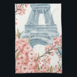 Paris Cherry Blossom Theedoek<br><div class="desc">Paris Cherry Blossom door Annie Warren</div>