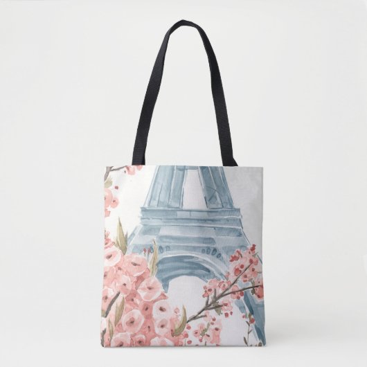 Paris Cherry Blossom Tote Bag (Voorkant)