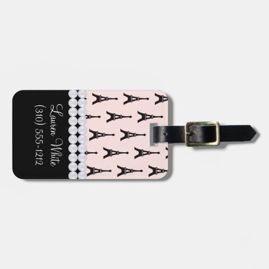 Paris Chic Bagagelabel (Voorkant horizontaal)