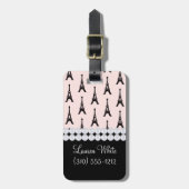 Paris Chic Bagagelabel (Voorkant verticaal)