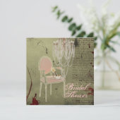  Paris Chic bruidsdouche uitnodiging (Staand voorkant)