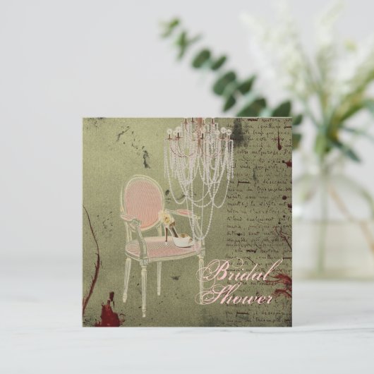  Paris Chic bruidsdouche uitnodiging (Staand voorkant)