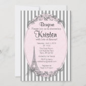 Paris Chic uitnodiging voor een douche (Voorkant)