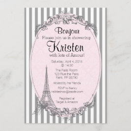 Paris Chic uitnodiging voor een douche