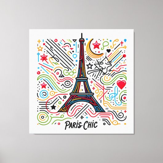 Paris Chic Vibes #1 Canvas Afdruk (Voorkant)