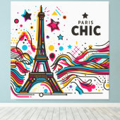 Paris Chic Vibes #2 Canvas Afdruk (Insitu (Houten vloer))
