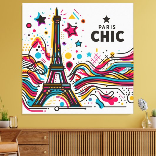 Paris Chic Vibes #2 Canvas Afdruk (Insitu (Woonkamer))
