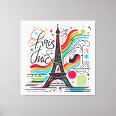 Paris Chic Vibes #4 Canvas Afdruk (Voorkant)