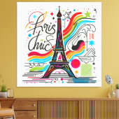 Paris Chic Vibes #4 Canvas Afdruk (Insitu (Woonkamer))