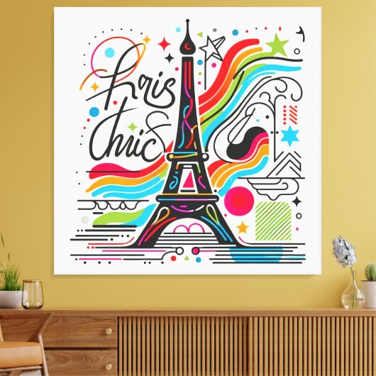 Paris Chic Vibes #4 Canvas Afdruk (Insitu (Woonkamer))