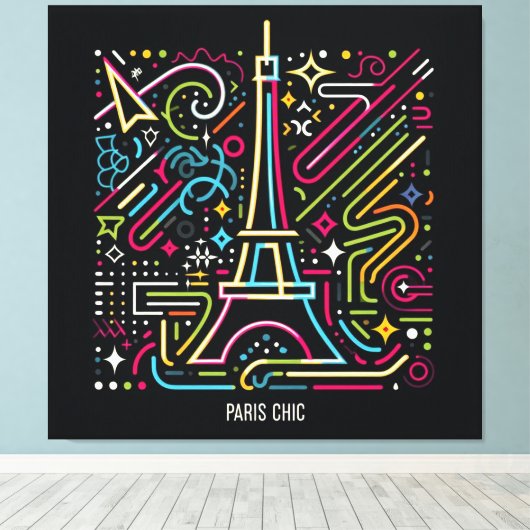 Paris Chic Vibes #5 Canvas Afdruk (Insitu (Houten vloer))